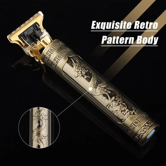 Purilite Select T9 Vintage Hair Trimmer for Men | USB Rechargeable Professional Grooming Machine | Cordless Beard Trimmer | Metal Body Hair Clipper | Precision Shaver
