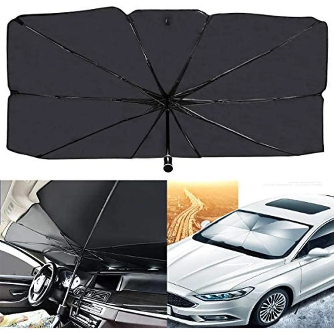 Purilite Select Car Windshield Umbrella Black – Durable Weather Resistant Sun Protection