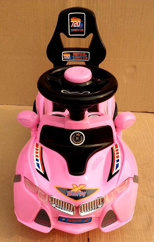 Purilite Select Pink ABS Plastic Kids Car with Royal Themed Design – Durable Safe Ride-On Toy