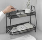 Purilite Select Two Tiered Black Mesh Desk Organizer – Stainless Steel Storage Rack