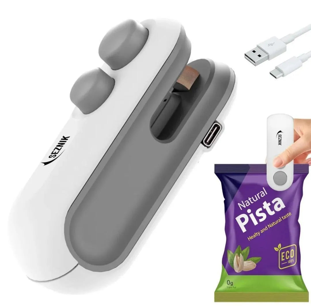 Purilite Select USB Rechargeable Snack Bag Sealer Machine – Portable Food Bag Sealing Device