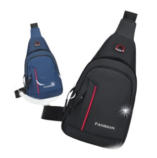 Purilite Select Water-Resistant Nylon Crossbody Chest Bag for Men | Compact Sling Bag with Phone Pocket and Multi-Compartment Storage
