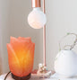 Salt Lamp Flower with Natural Wood Base
