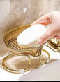 Golden Portable Soap Holder for Bathroom & Kitchen – Stylish & Durable Soap Tray