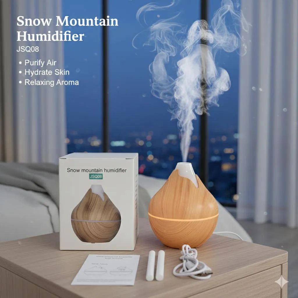 Snow Mountain Humidifier J500809 Wood Grain Brown – Air Purifier & Aroma Diffuser
