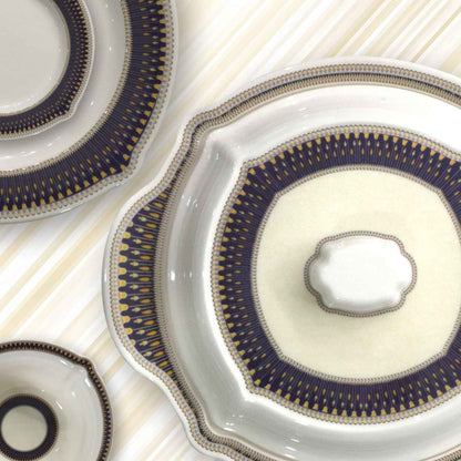 64 Pieces Melamine Double Glaze Crystal Dinnerware Set