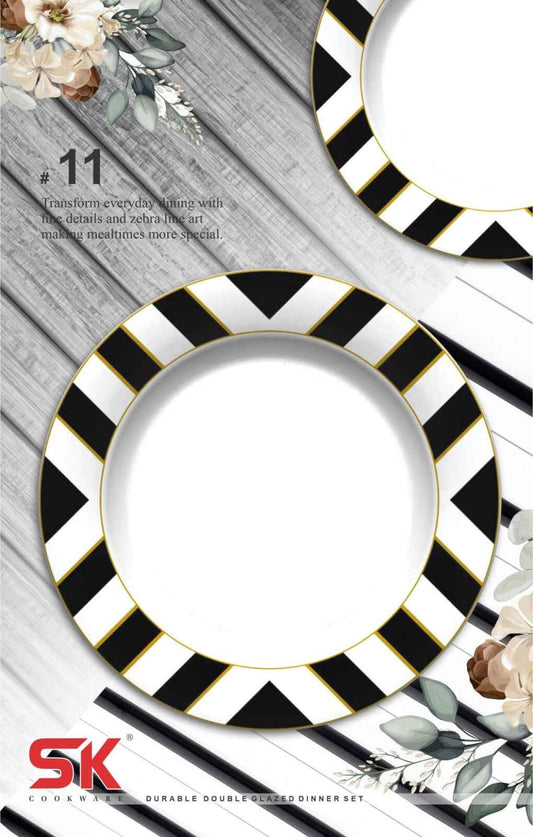 Double Glaze Melamine Dinnerware Set 69 Pieces