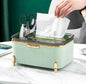 Light Luxury Living Room Tissue Box with Mobile Phone Holder