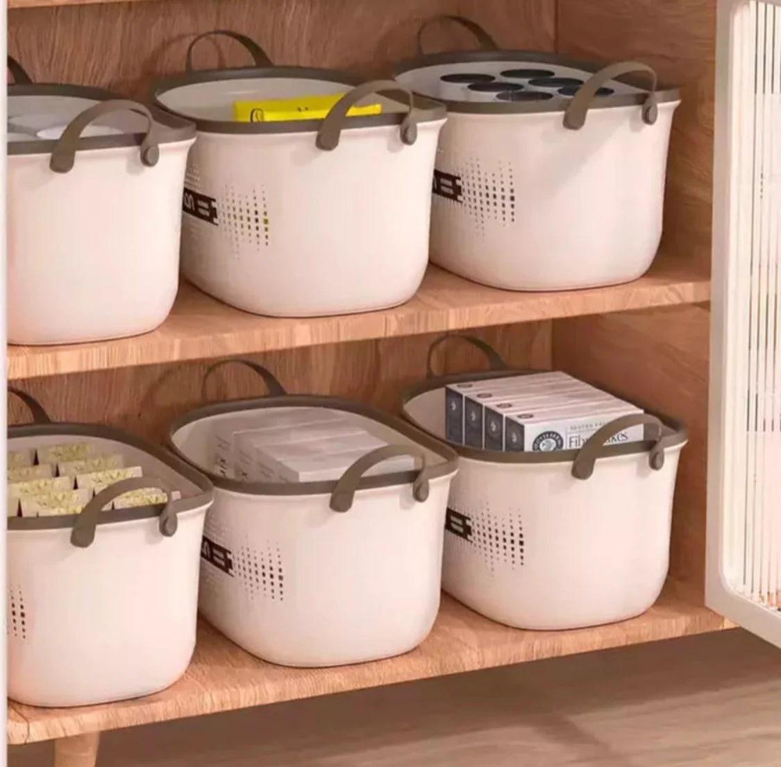 3pcs Multipurpose Storage Basket Set Closet Organization Container Basket | Toiletries Storage Basket
