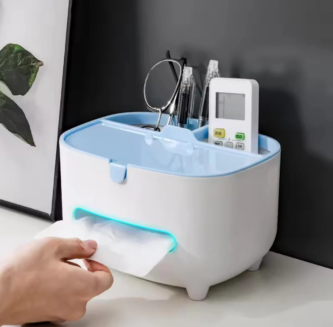 Multifunctional Napkin Storage Box Tissue Holder and Remote Organizer for Home  Living Room