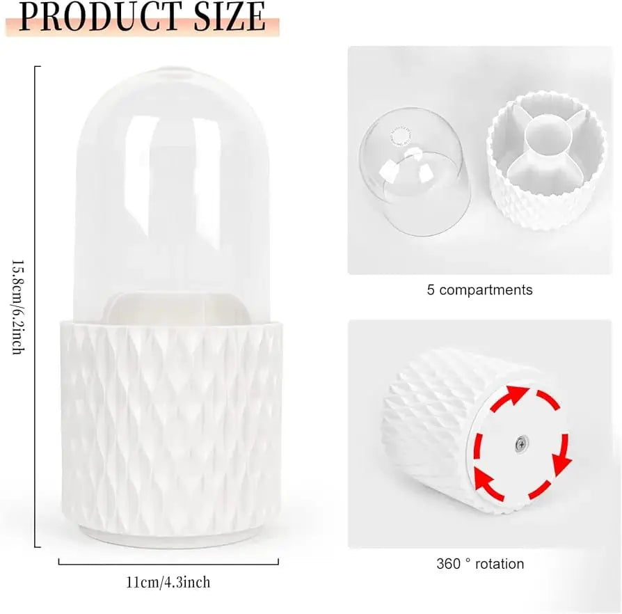White Ribbed Makeup Brush Organizer