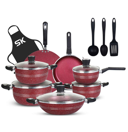 Marble Coated Gift Pack Daisy Cookware Set Overview