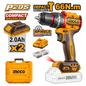 INGCO CDLI20668 Compact Brushless Cordless Drill