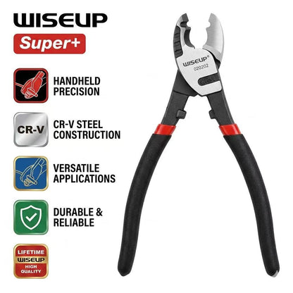 Wiseup Chrome-Vanadium Steel Cable Cutter & Wire-Stripping Plier