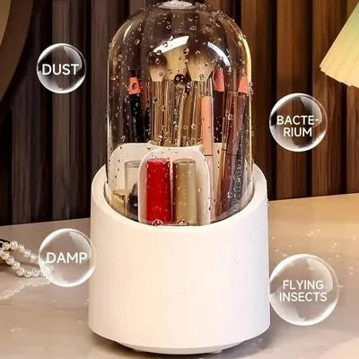 White Ribbed Makeup Brush Organizer