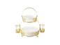 Golden Multi-Section Utensil Caddy for Kitchen & Tabletop