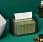 Luxury Tissue Box Holder, Multifunctional Desktop Organizer for Home and Office