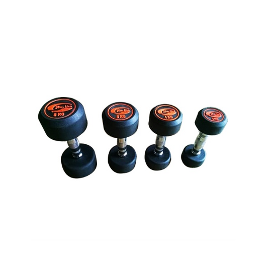 Round Dumbbells (Rubber Coated)
