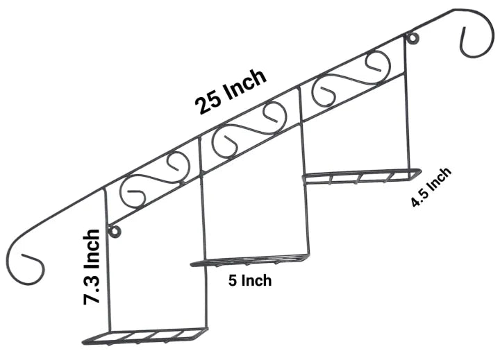 Wall Mounted 3-Step Floral Display Rack