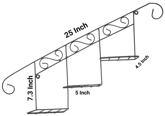 Wall Mounted 3-Step Floral Display Rack