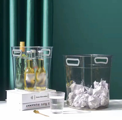Acrylic Waste Paper Bin Modern Dustbin for Office, Kitchen, Bathroom & Household Use