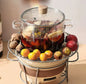 Durable Cooking Glass Pot With Lid, Heat Resistant Transparent Simmer Pot for Kitchen Use