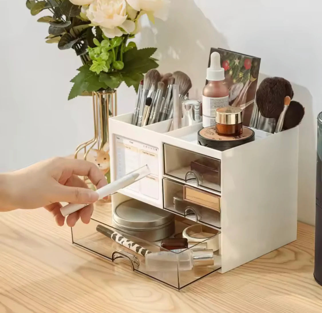 3 Drawer Desk Organizer Sleek Multifunctional Storage for Office  Vanity
