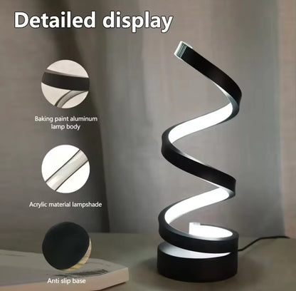 Modern Spiral Dimmable LED Table Lamp