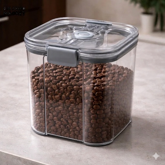Purilite Select Vacuum Sealed Glass Storage Jar – Airtight Coffee Bean Container with Moisture-Proof Lid for Tea, Spices, and Dry Food Storage