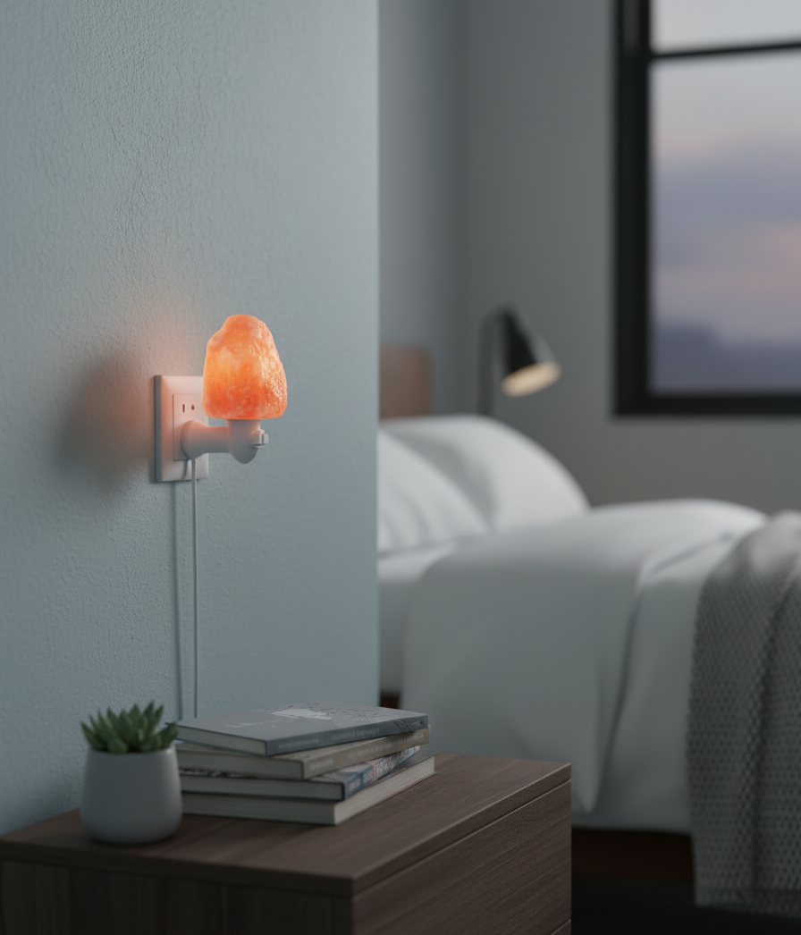 Salt Night Lamp (Natural) – Made from Authentic Pink Himalayan Salt