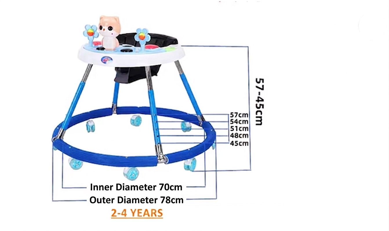 Purilite Select Pediatric Rehabilitation Walker – Adjustable Height Mobility Trainer with Stable Multi-Wheel Support for Children Ages 2–8