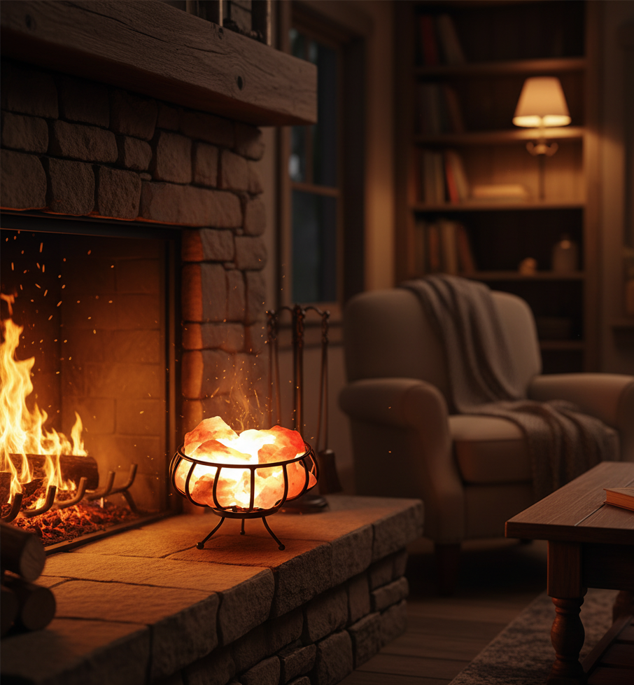 Iron Basket Salt Lamp