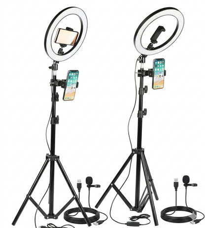 Purilite Select 26cm LED Ring Light with Mobile Holder and 7ft Adjustable Tripod Stand, 3 Lighting Modes for Photography and Video Recording