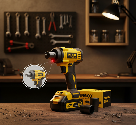 SUPER INGCO CIWLI20351 – 20V Brushless Cordless Impact Wrench 1/2" Drive with Battery & Charger