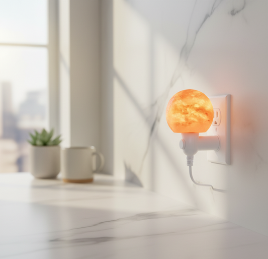 Salt Night Lamp (Ball) – Handcrafted from Natural Pink Himalayan Salt
