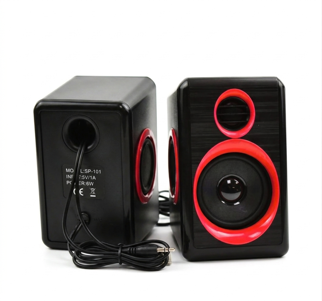 FT 165 Prime USB Speaker Compact Plug and Play Clear Sound Stereo Speakers for Laptop PC LCD