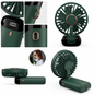 Portable Mini USB Handheld Fan 4 Speed LED Digital Display Folding Rechargeable Fan with Lanyard