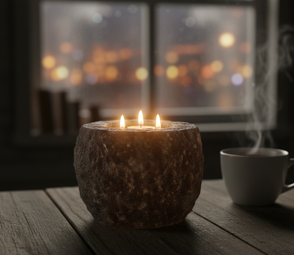Salt Candle Holder (Gray – Natural)
