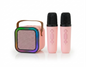 Mini Bluetooth Speaker with Microphone & Colorful LED Lights – Portable Wireless Kids Speaker with Deep Bass, Rechargeable Battery & Flashing Lights
