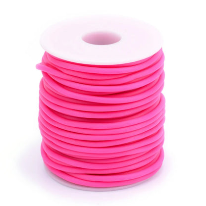 Purilite Select Hollow Rubber Cord Roll 2mm 3mm 4mm | Flexible Tubular Craft Cord for DIY Jewelry Making