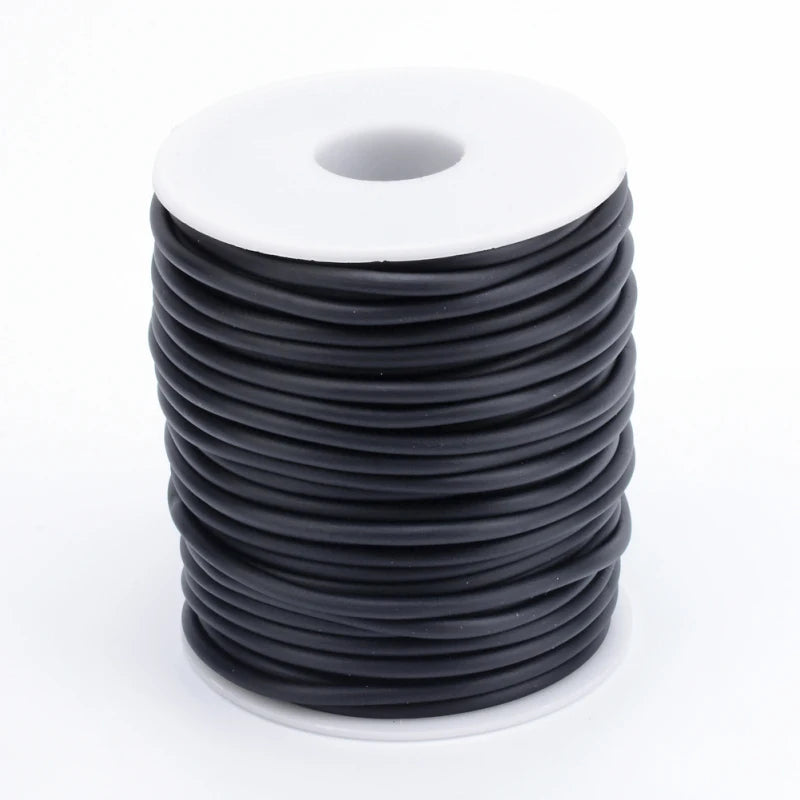 Purilite Select Hollow Rubber Cord Roll 2mm 3mm 4mm | Flexible Tubular Craft Cord for DIY Jewelry Making
