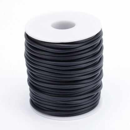 Purilite Select Hollow Rubber Cord Roll 2mm 3mm 4mm | Flexible Tubular Craft Cord for DIY Jewelry Making