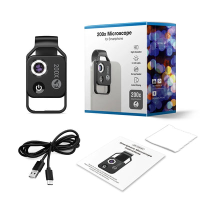 Purilite Select 200X Mobile Microscope Lens with LED & CPL