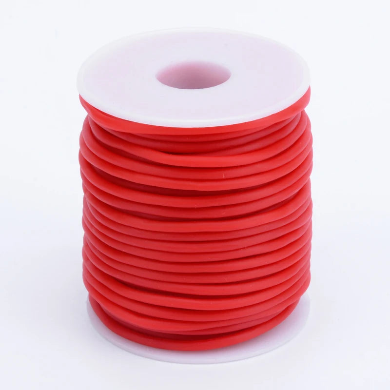 Purilite Select Hollow Rubber Cord Roll 2mm 3mm 4mm | Flexible Tubular Craft Cord for DIY Jewelry Making