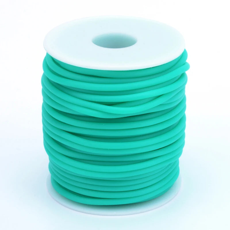 Purilite Select Hollow Rubber Cord Roll 2mm 3mm 4mm | Flexible Tubular Craft Cord for DIY Jewelry Making