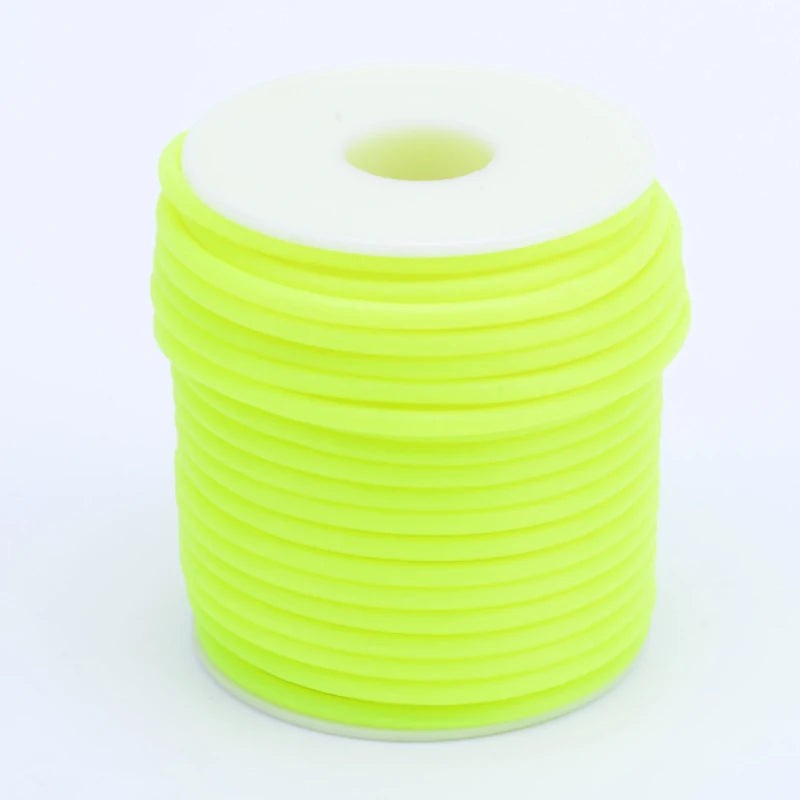 Purilite Select Hollow Rubber Cord Roll 2mm 3mm 4mm | Flexible Tubular Craft Cord for DIY Jewelry Making