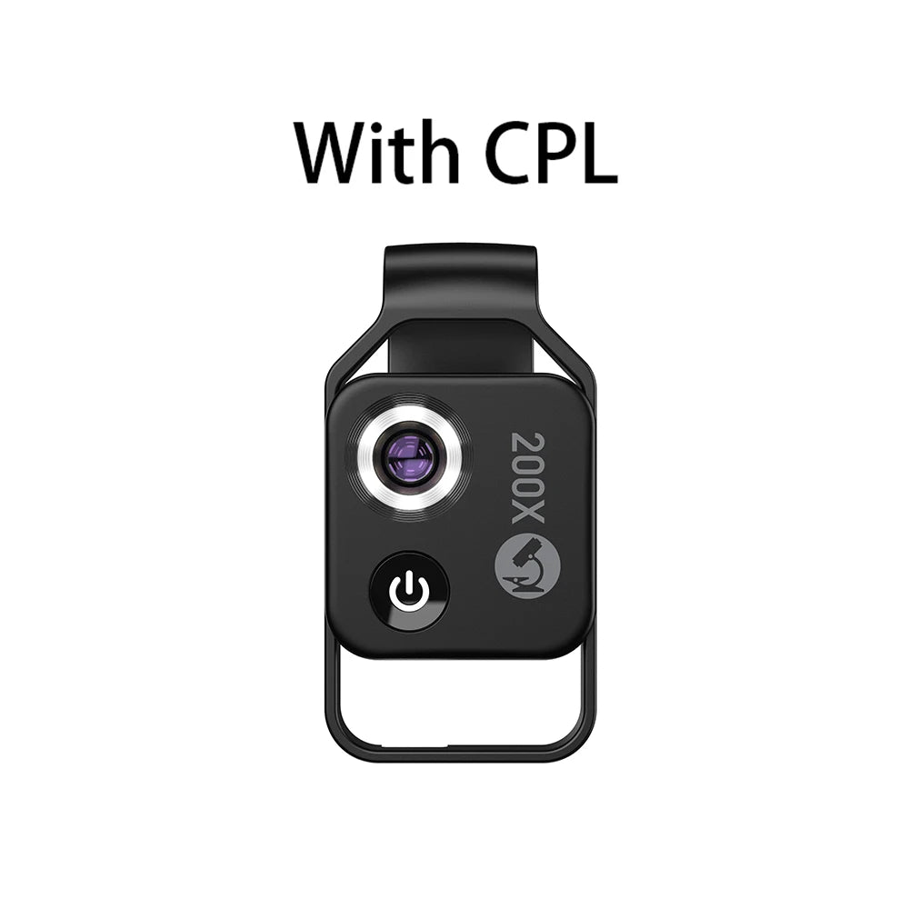 Purilite Select 200X Mobile Microscope Lens with LED & CPL