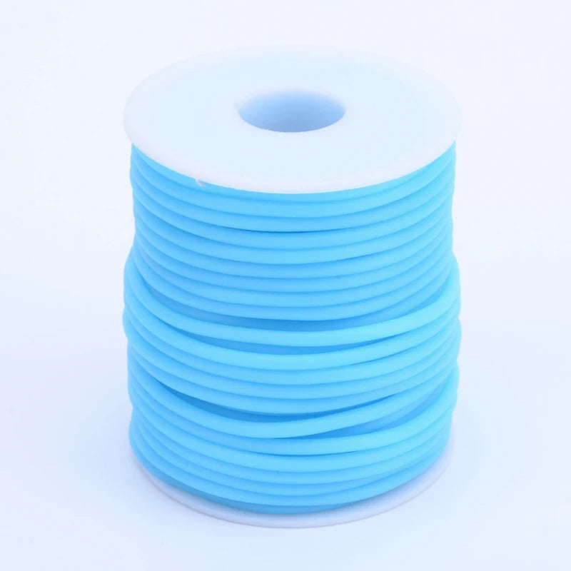 Purilite Select Hollow Rubber Cord Roll 2mm 3mm 4mm | Flexible Tubular Craft Cord for DIY Jewelry Making