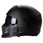 Purilite Select Exo Combat Motorcycle Helmet | DOT Approved Safety Helmet | Full Face Riding Helmet | Removable Lining | Detachable Chin Guard