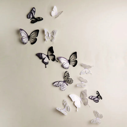 Purilite Select 18Pcs 3D Crystal Butterfly Wall Stickers